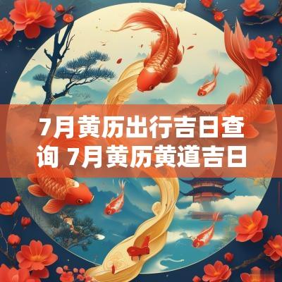 7月黄历出行吉日查询 7月黄历黄道吉日