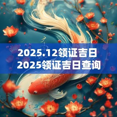 2025.12领证吉日 2025领证吉日查询官网