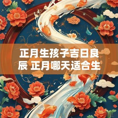 正月生孩子吉日良辰 正月哪天适合生孩子