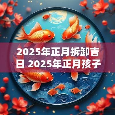2025年正月拆卸吉日 2025年正月孩子出生吉日