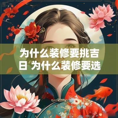 为什么装修要挑吉日 为什么装修要选整装