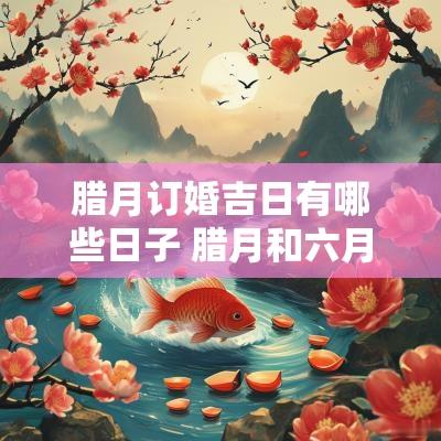 腊月订婚吉日有哪些日子 腊月和六月适不适合订婚