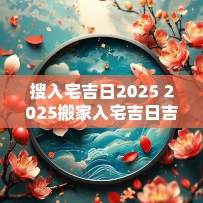 搜入宅吉日2025 2025搬家入宅吉日吉时