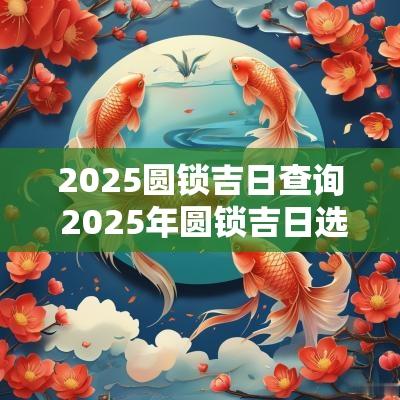 2025圆锁吉日查询 2025年圆锁吉日选择