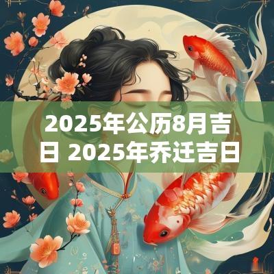 2025年公历8月吉日 2025年乔迁吉日查询公历