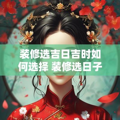 装修选吉日吉时如何选择 装修选日子吉日吉时