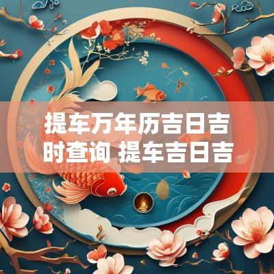 提车万年历吉日吉时查询 提车吉日吉时免费查询