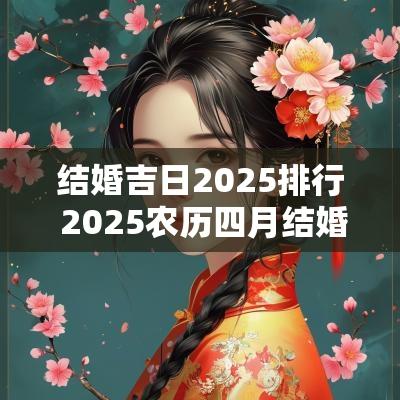 结婚吉日2025排行 2025农历四月结婚吉日