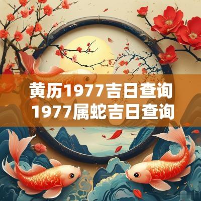 黄历1977吉日查询 1977属蛇吉日查询