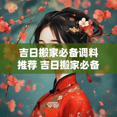 吉日搬家必备调料推荐 吉日搬家必备调料推荐图