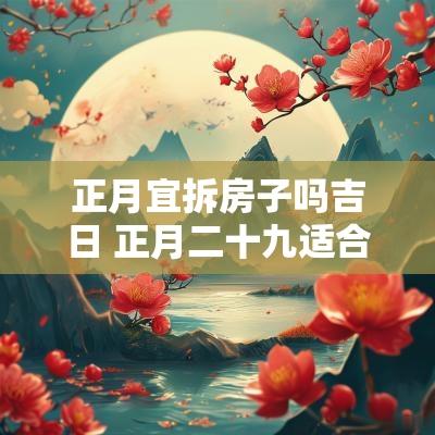 正月宜拆房子吗吉日 正月二十九适合拆房是吉日吗