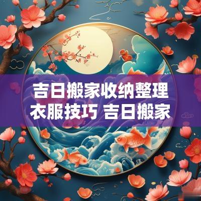 吉日搬家收纳整理衣服技巧 吉日搬家打包