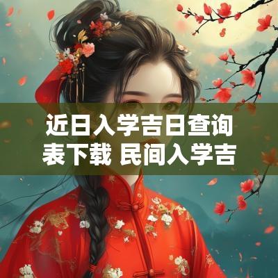 近日入学吉日查询表下载 民间入学吉日查询表格下载