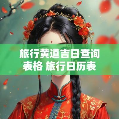 旅行黄道吉日查询表格 旅行日历表