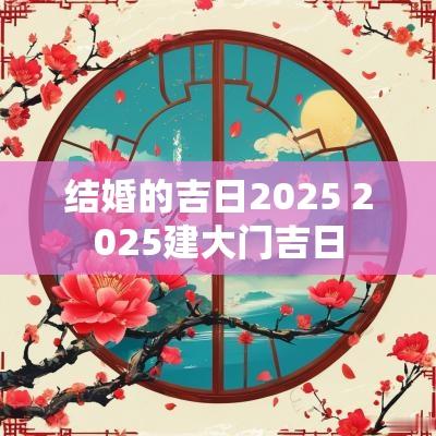 结婚的吉日2025 2025建大门吉日