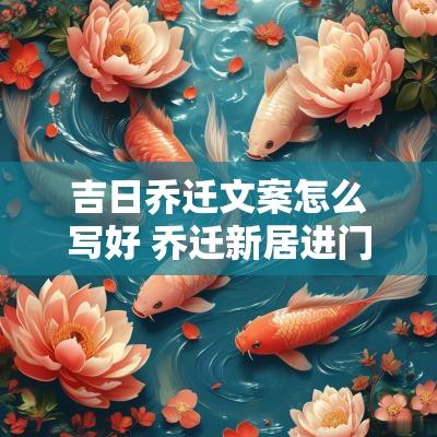 吉日乔迁文案怎么写好 乔迁新居进门仪式文案