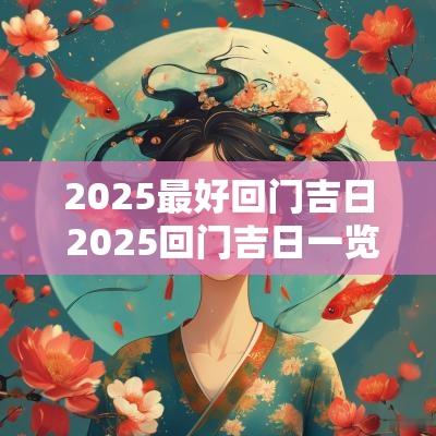2025最好回门吉日 2025回门吉日一览表
