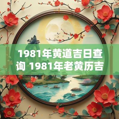 1981年黄道吉日查询 1981年老黄历吉日查询表