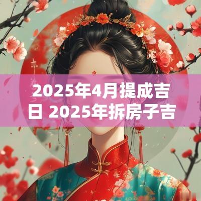 2025年4月提成吉日 2025年拆房子吉日4月