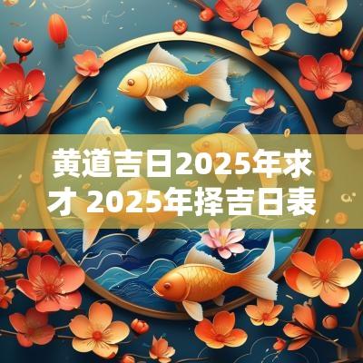 黄道吉日2025年求才 2025年择吉日表