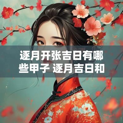 逐月开张吉日有哪些甲子 逐月吉日和总吉日
