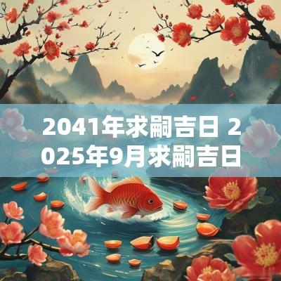 2041年求嗣吉日 2025年9月求嗣吉日