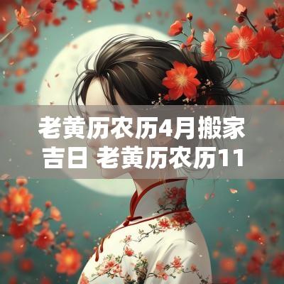 老黄历农历4月搬家吉日 老黄历农历11月份搬家吉日