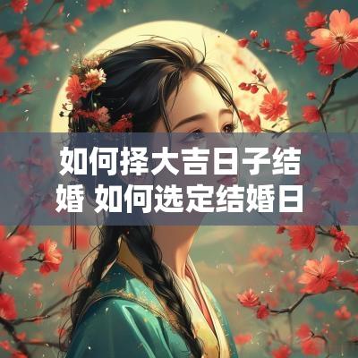 如何择大吉日子结婚 如何选定结婚日子