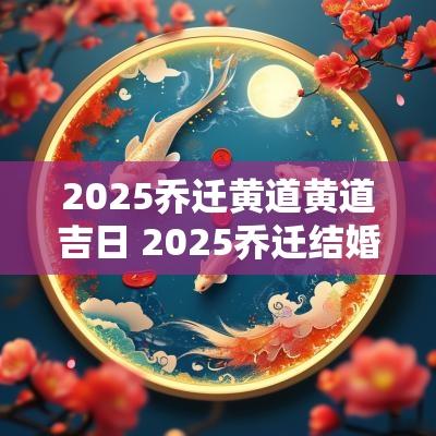 2025乔迁黄道黄道吉日 2025乔迁结婚吉日查询