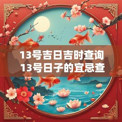 13号吉日吉时查询 13号日子的宜忌查询