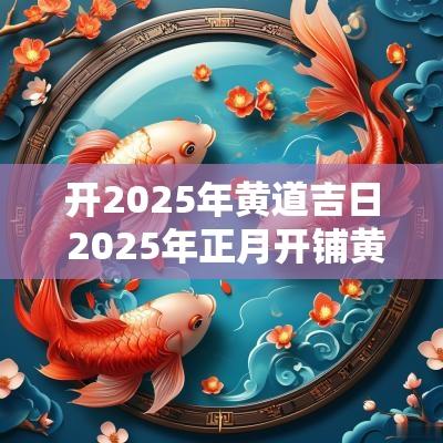 开2025年黄道吉日 2025年正月开铺黄道吉日