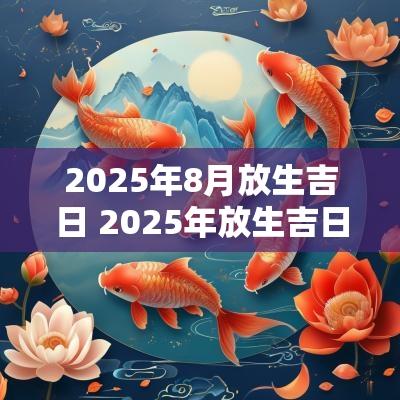 2025年8月放生吉日 2025年放生吉日吉时