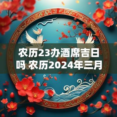 农历23办酒席吉日吗 农历2025年三月办酒席的黄道吉日