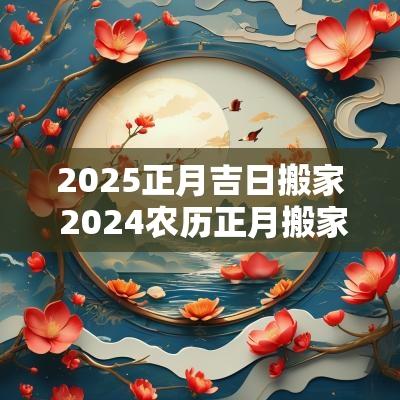 2025正月吉日搬家 2025农历正月搬家吉日一览表