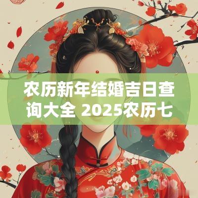 农历新年结婚吉日查询大全 2025农历七月结婚吉日