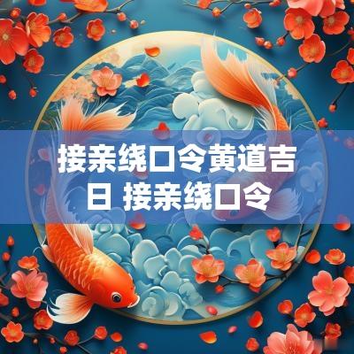 接亲绕口令黄道吉日 接亲绕口令