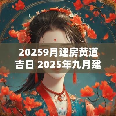 20259月建房黄道吉日 2025年九月建房吉日