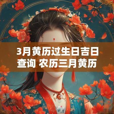 3月黄历过生日吉日查询 农历三月黄历吉日