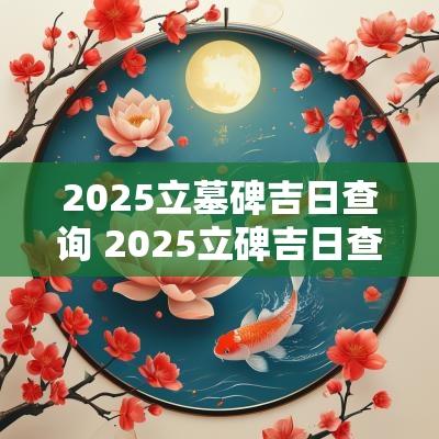 2025立墓碑吉日查询 2025立碑吉日查询表