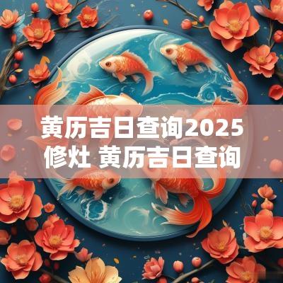 黄历吉日查询2025修灶 黄历吉日查询2025