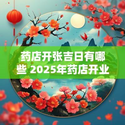 药店开张吉日有哪些 2025年药店开业吉日