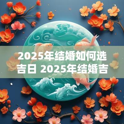 2025年结婚如何选吉日 2025年结婚吉日一览表