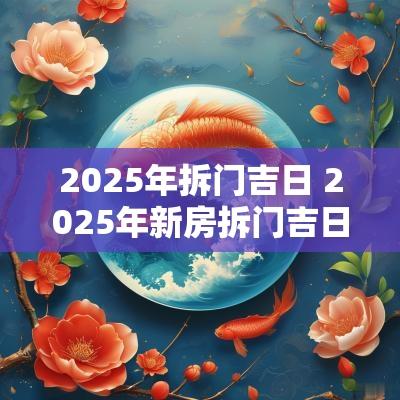 2025年拆门吉日 2025年新房拆门吉日