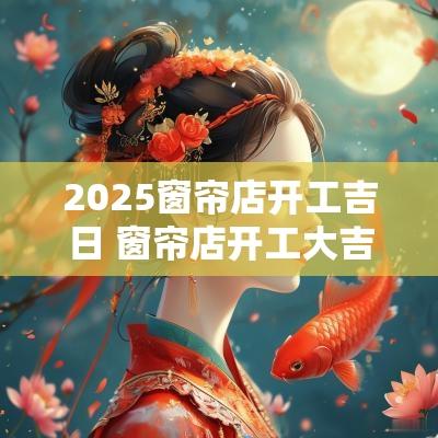 2025窗帘店开工吉日 窗帘店开工大吉生意兴隆