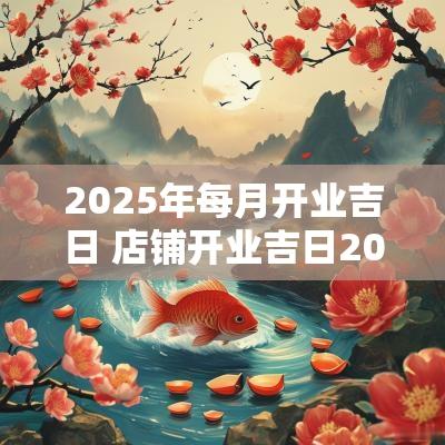2025年每月开业吉日 店铺开业吉日2025年4月