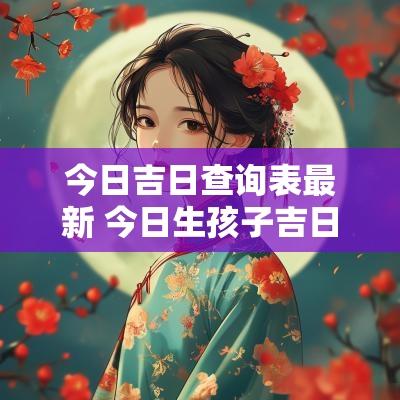 今日吉日查询表最新 今日生孩子吉日查询