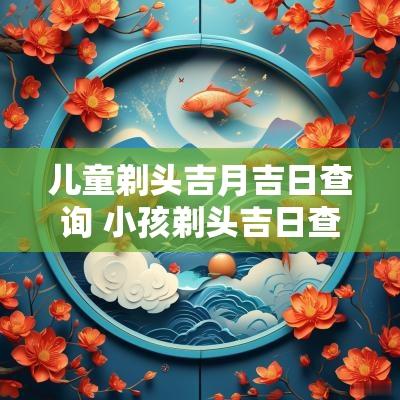 儿童剃头吉月吉日查询 小孩剃头吉日查询