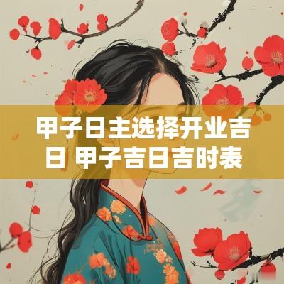 甲子日主选择开业吉日 甲子吉日吉时表