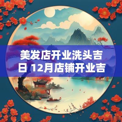 美发店开业洗头吉日 12月店铺开业吉日