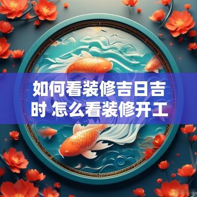 如何看装修吉日吉时 怎么看装修开工的黄历吉日